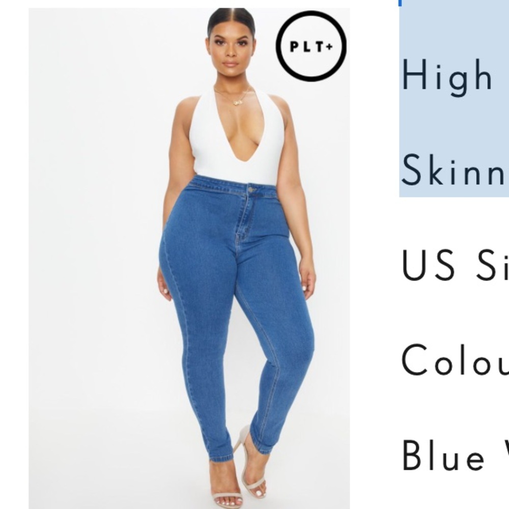 PrettyLittleThing plus jeans NWT!-14